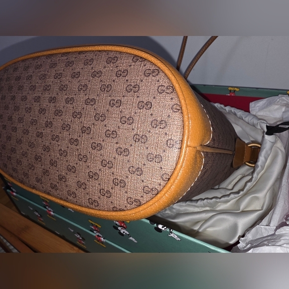 Gucci X Mickey Mouse | Brown and Tan Bucket Bag | LIMITED EDITION 🔥 - Picture 8 of 13